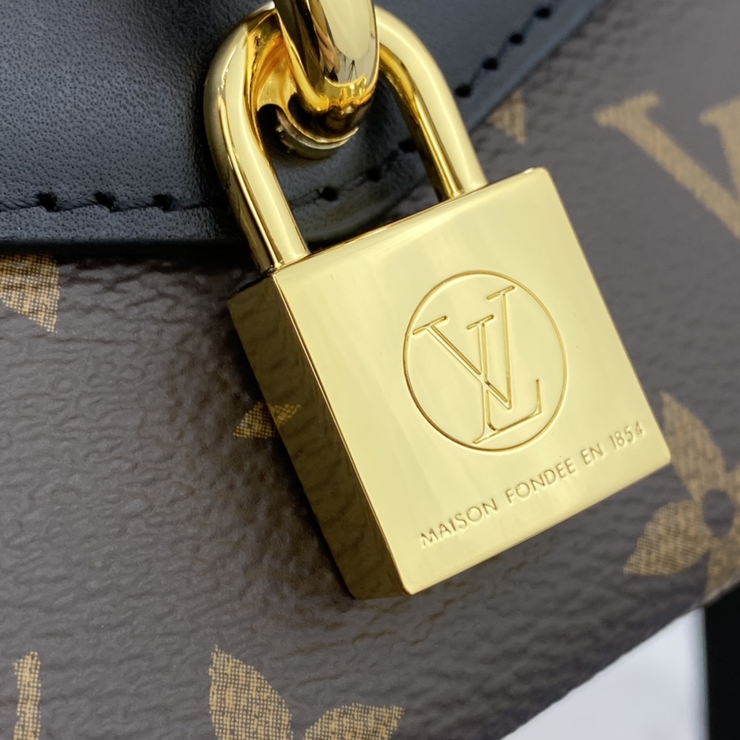 Louis Vuitton PADLOCK ON STRAP Handbag Monogram M80559 Black